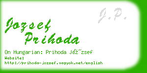 jozsef prihoda business card